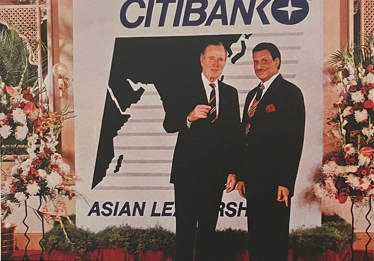 With President George H.W. Bush