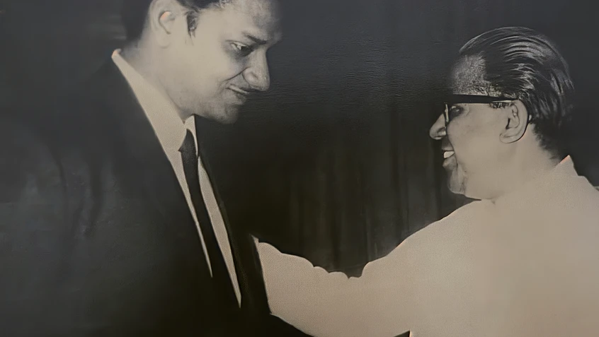 Ajay Rungta with Minister B. R. Bhagat