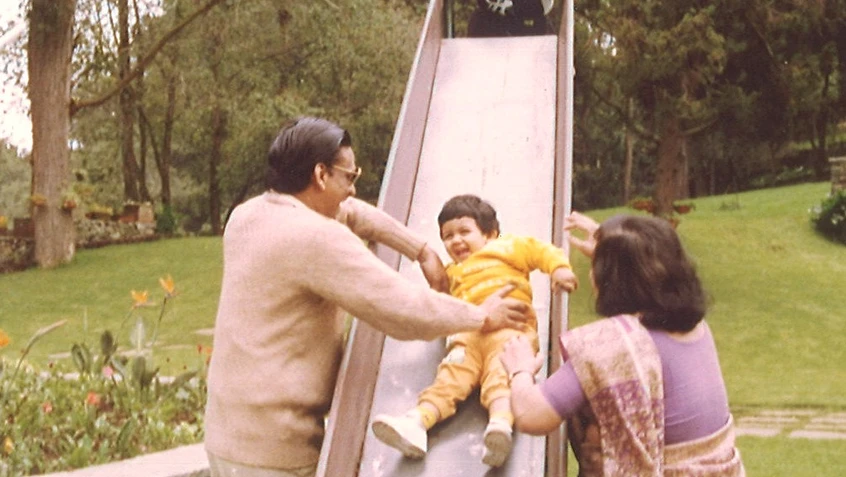 Dadu, Ma, and Popo on the Slide