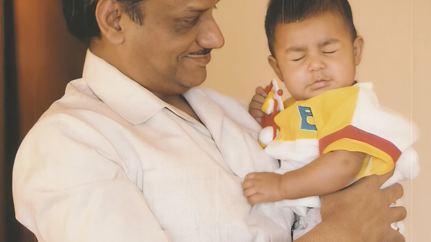 Dadu with Newborn Chinu