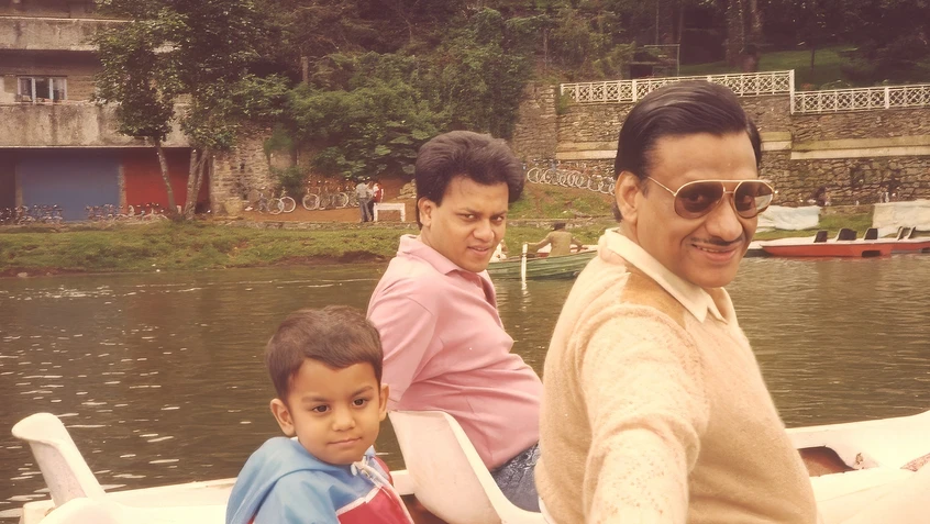 Dadu, Kaku, and Bhaiya Boating