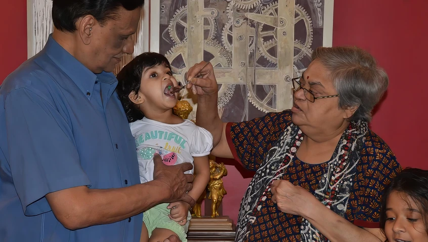 Feeding Time with Dadu