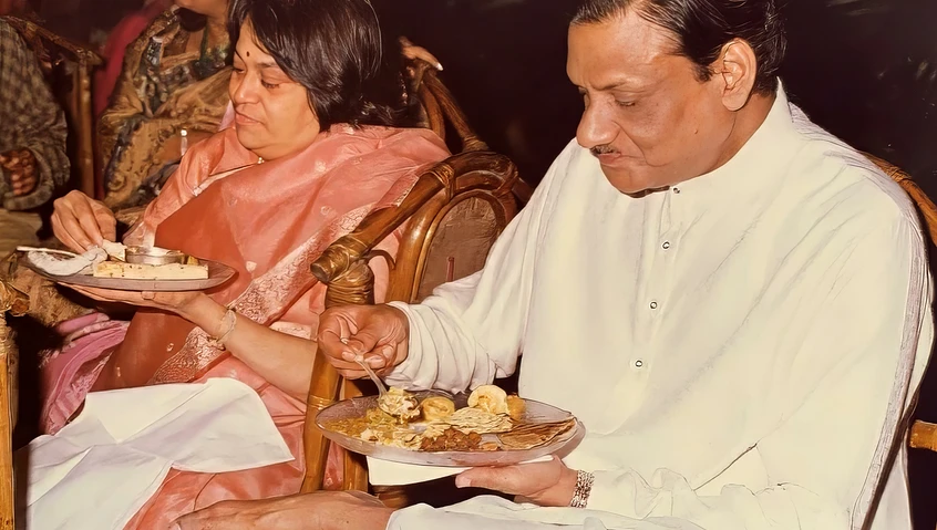 Dadu and Ma Enjoying Dinner Together